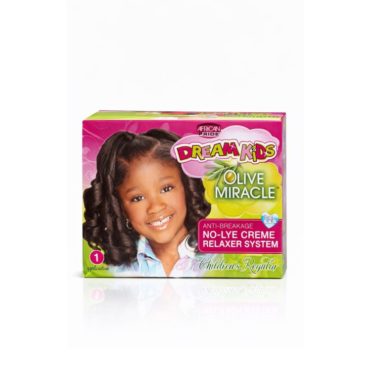 AFRICAN PRIDE DREAM KIDS OLIVE MIRACLE ANTI-BREAKAGE NON LYE CREME RELAXER SYSTEM REGULAR