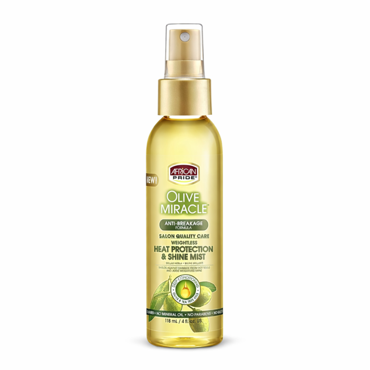 African Pride Olive Miracle  Weightless Heat Protection & Shine Mist 118ml 4oz