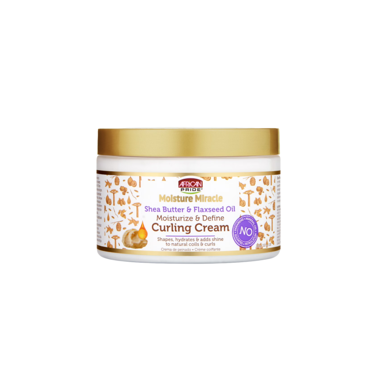 African Pride Moisture Miracle Shea Butter & Flaxseed Oil Curling Cream 340g