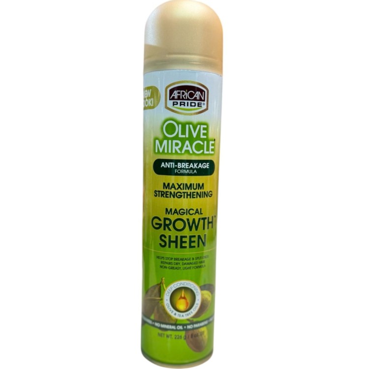 African Pride Olive Miracle Magical Growth Sheen spray  8oz