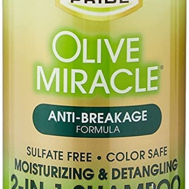 African Pride olive Miracle Moisturising And Detangling 2 in 1 Shampoo 355ml 