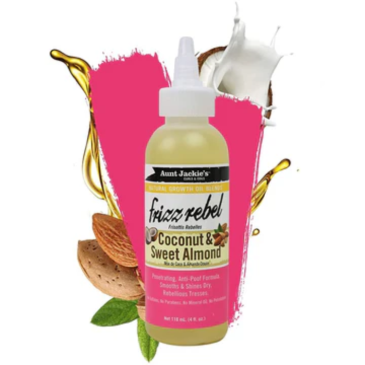 Aunt Jackie's Curls & Coils Frizz Rebel Coconut & Sweet Almond Oil - 4 oz