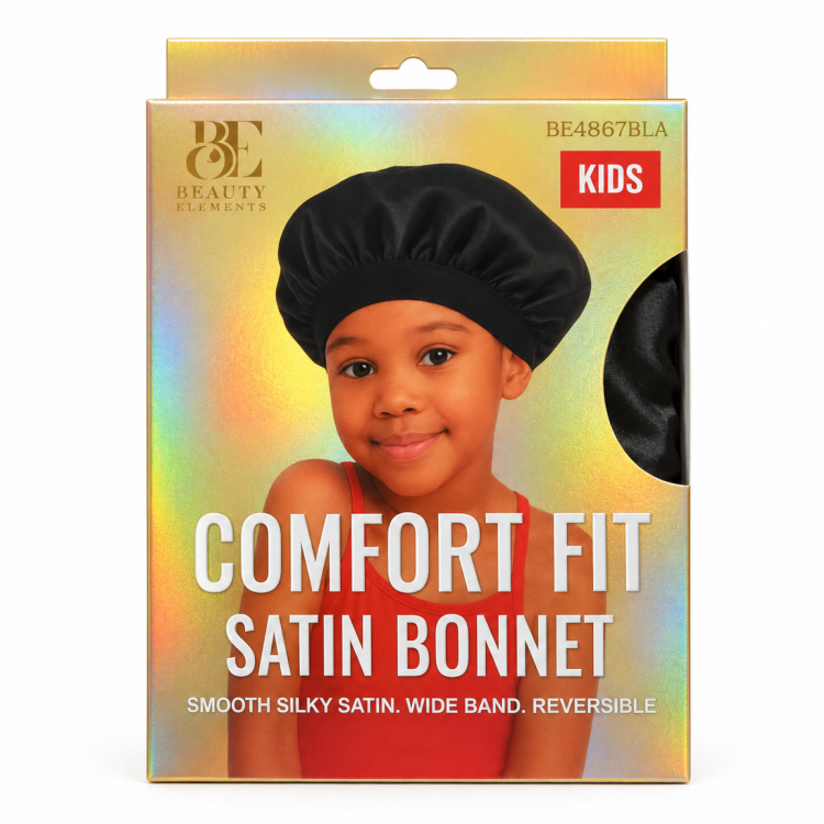 Beauty Essentials Kids Comfort Fit Satin Bonnet