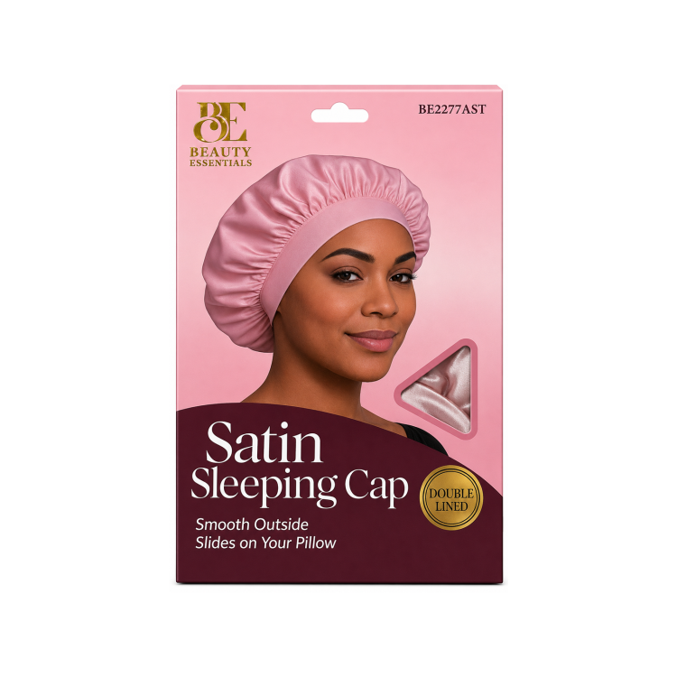 Beauty Essentials Satin Sleeping Cap Double Lined