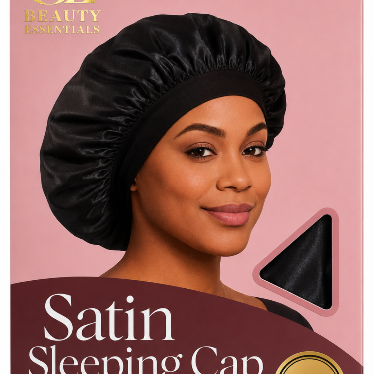 Beauty Essentials Satin Sleeping Cap Smooth Satin