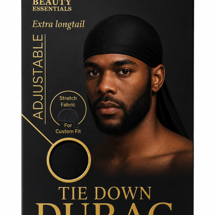 Beauty Essentials Tie Down Durag Black