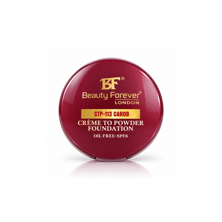 BF BEAUTY FOREVER LONDON CREME TO POWDER FOUNDATION OIL FREE SPF 8 CTP-112 BRONZE