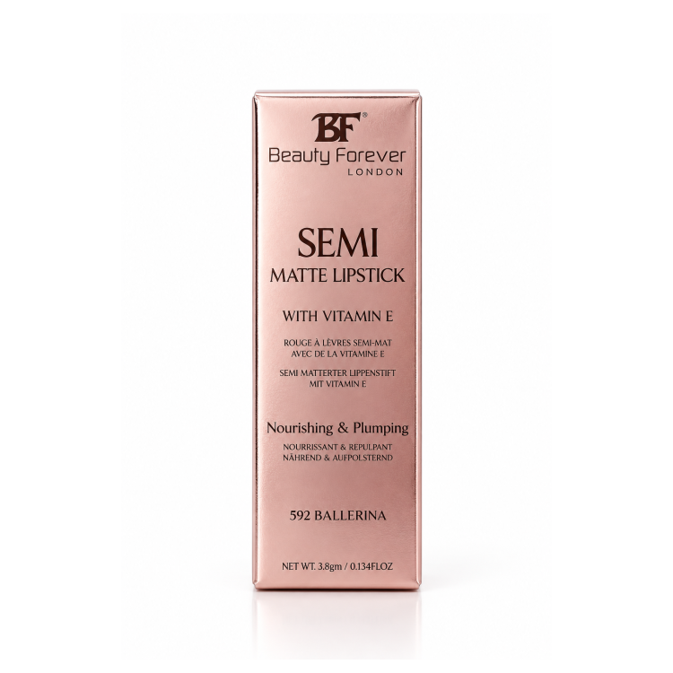BF BEAUTY FOREVER LONDON SEMI MATTE LIPSTICK WITH VITAMIN E 592 BALLERINA 3.8G