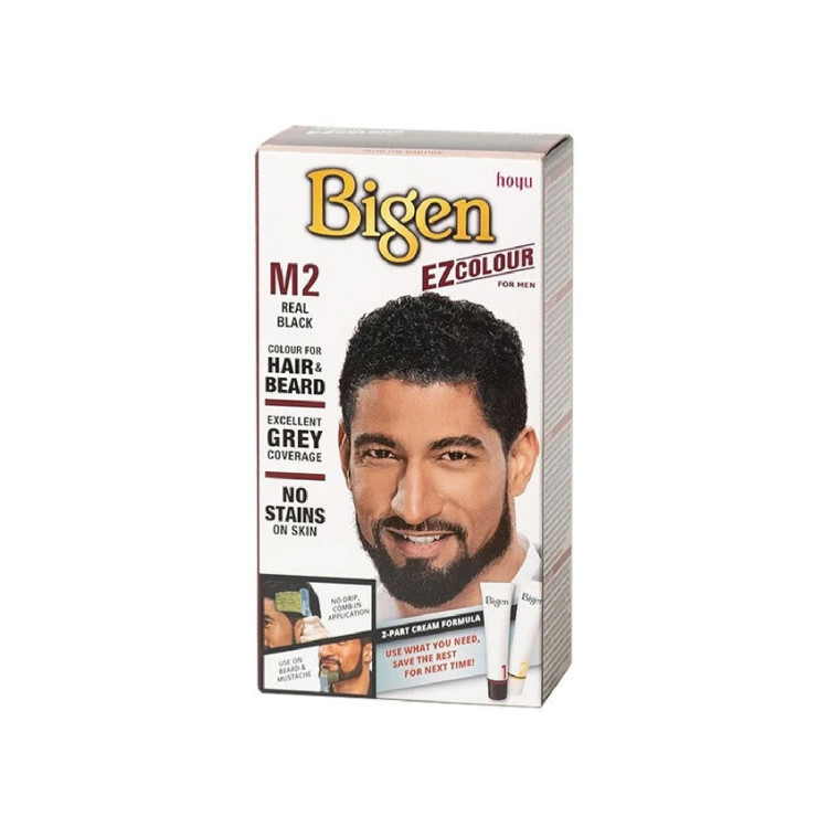 BIGEN MEN EZ COLOUR FOR BEARD & HAIR M2 REAL BLACK