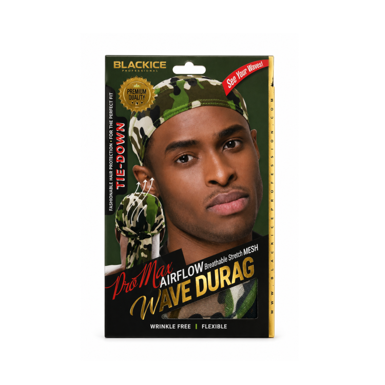 BlackIce Professional Pro Max Airflow Wave Durag Camo