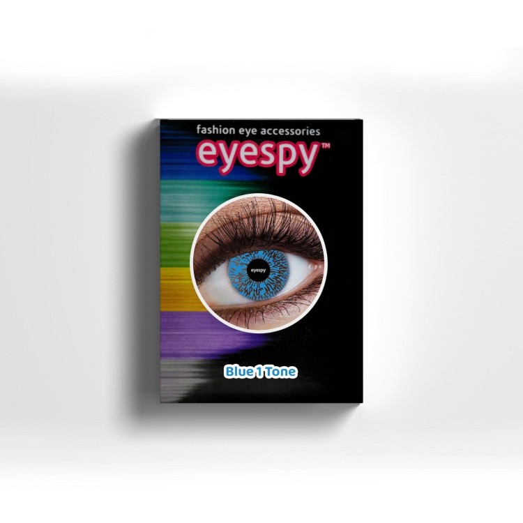 Blue 1 Tone lenses with Eyecasions multi purpose solution with storage case