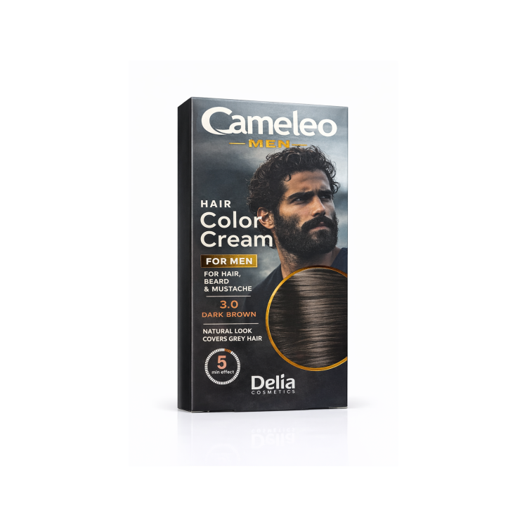 Cameleo Men Hair Colour Cream Dark Brown 3
