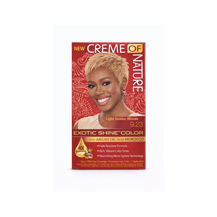 CREME OF NATURE EXOTIC SHINE COLOR – 9.23 LIGHT GOLDEN BLONDE