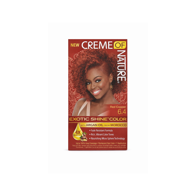 CREME OF NATURE EXOTIC SHINE COLOR – 6.4 RED COPPER