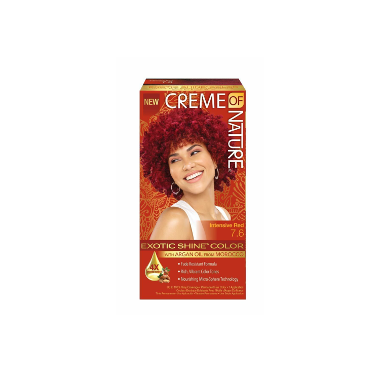 CREME OF NATURE EXOTIC SHINE COLOR – 7.6 INTENSIVE RED
