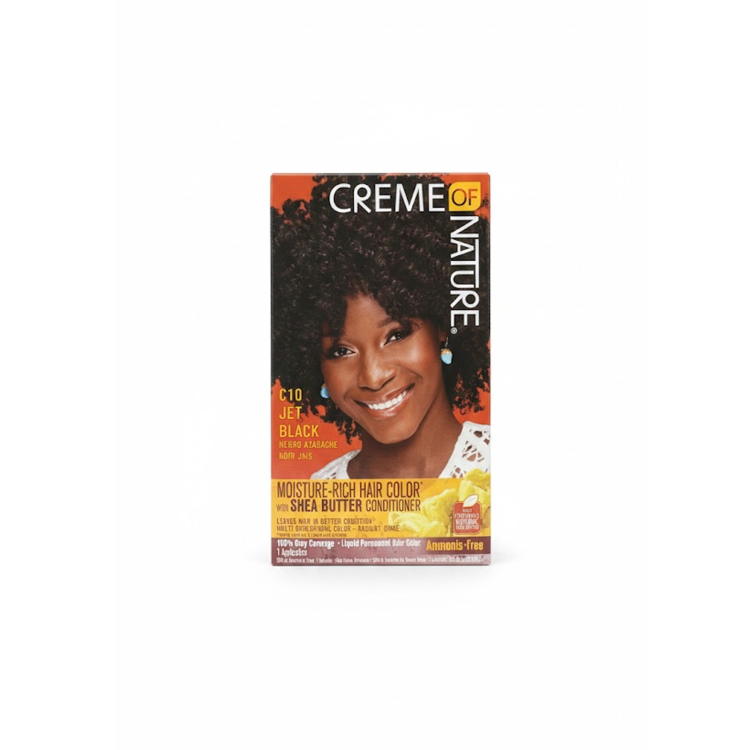 CREME OF NATURE MOISTURE-RICH HAIR COLOR – C10 JET BLACK