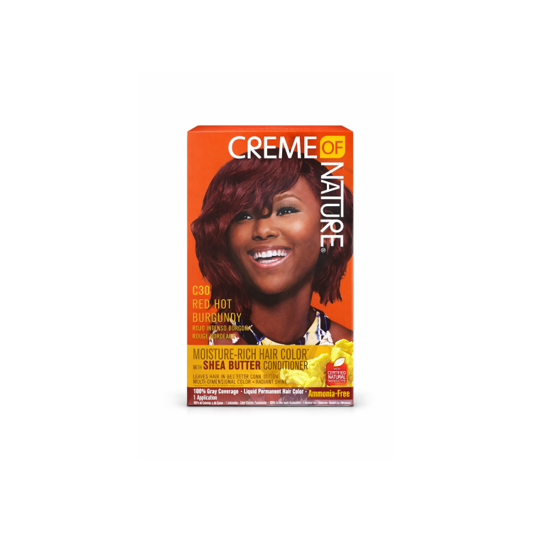 CREME OF NATURE MOISTURE-RICH HAIR COLOR – C30 RED HOT BURGUNDY