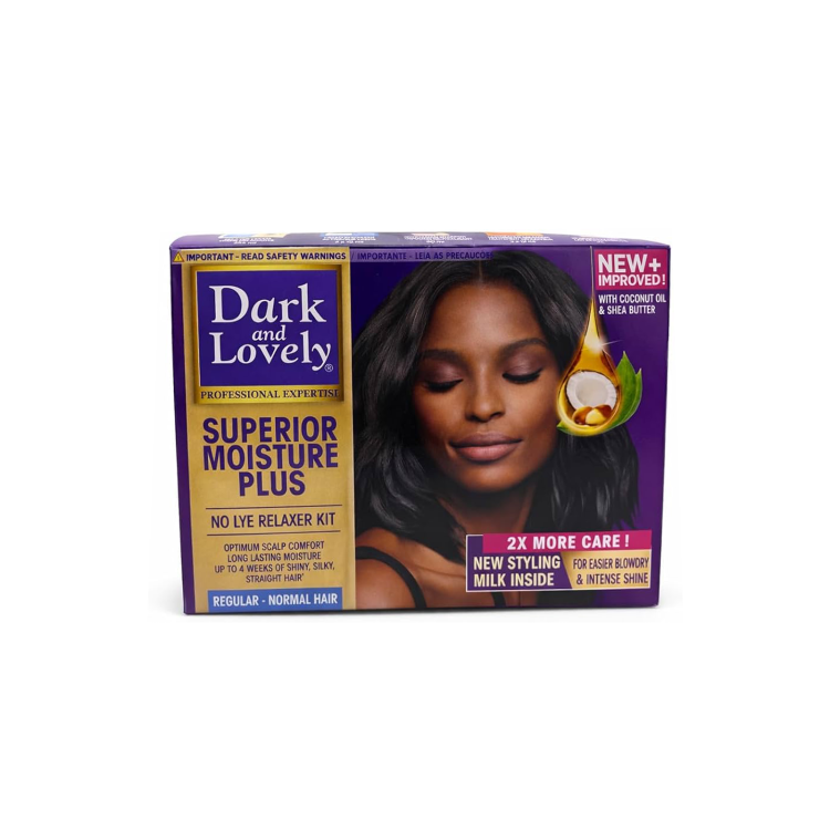 Dark and Lovely Superior Moisture Plus No Lye Relaxer Kit Regular