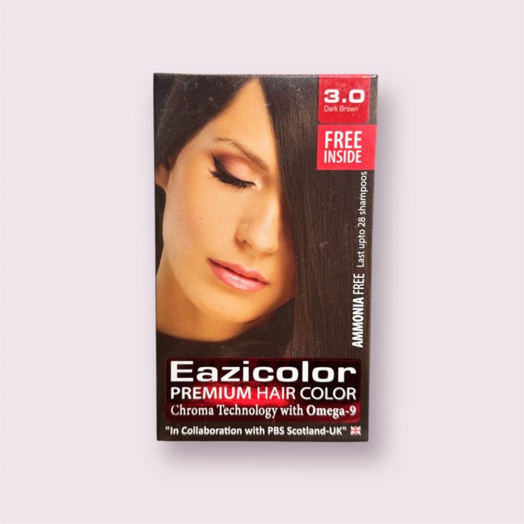 Eazicolor premium hair color- 3(Dark Brown)