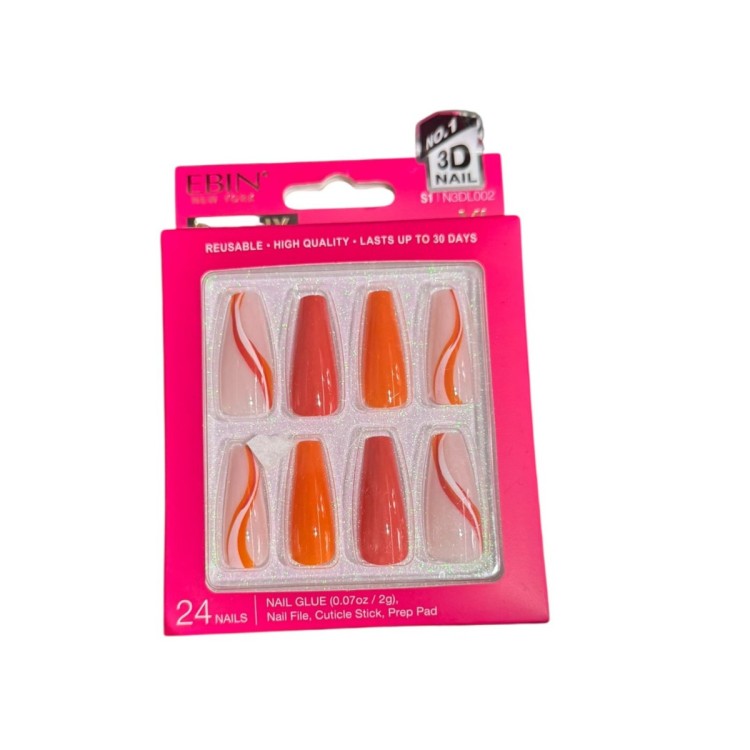 EBIN 3D Nail 24 Nails 