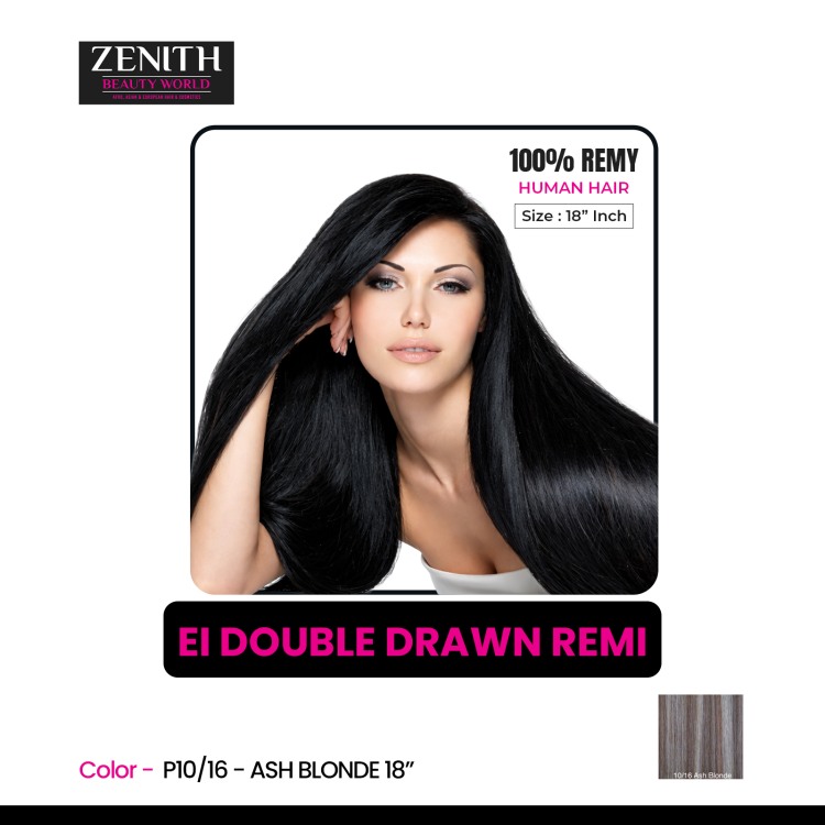 EI DOUBLE DRAWN LUMIERE REMI HAIR- P10/16 - ASH BLONDE 18
