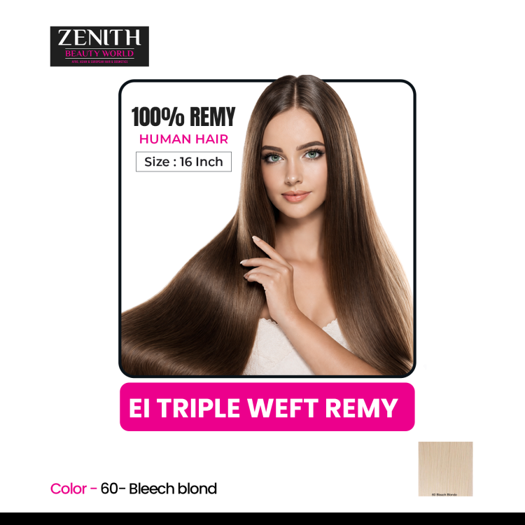  EI TRIPLE WEFT REMY  - 60 - BLEACH BLONDE 16