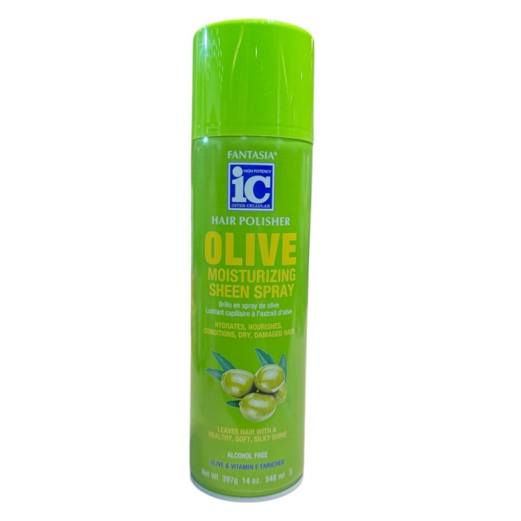 Fantasia ic Hair Polisher Olive Moisturizing sheen spray 548ml 