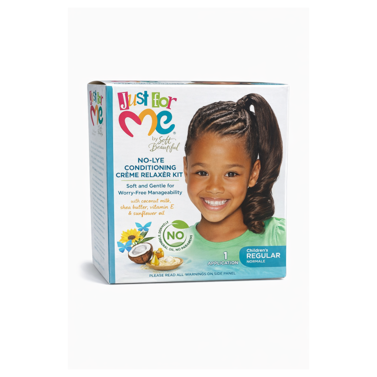 JUST FOR ME NO-LYE CONDITIONING CREME RELAXER KIT CHILDREN’S REGULAR