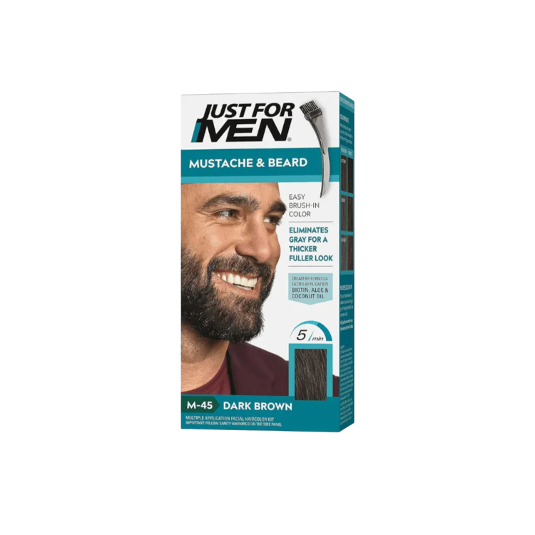 Just For Men Moustache & Beard M-45 Dark Brown Black 