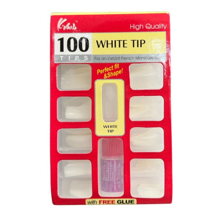 KNAILS White tip - 100 Tips