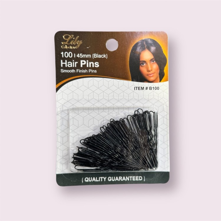 Lily 100 blavk hair pins 