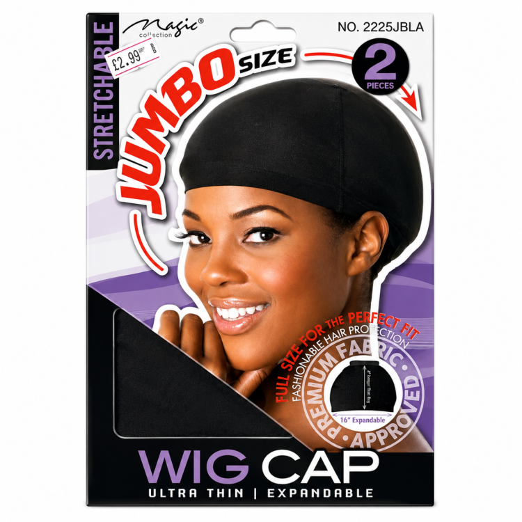 Magic Collection Jumbo Size Wig Cap Ultra Thin & Expandable 2 Pieces