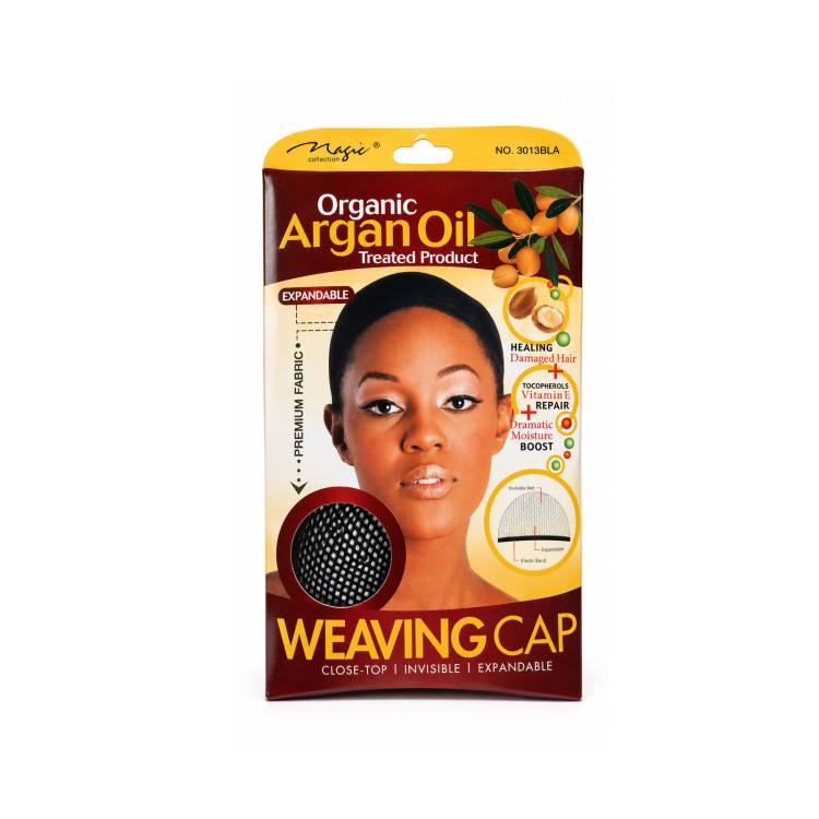 Magic Collection Organic Argan Oil Treated Weaving Cap Black