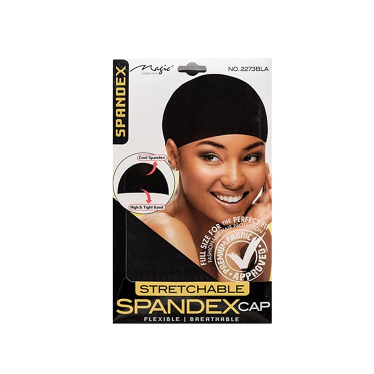 Magic Collection Stretchable Spandex Cap Black