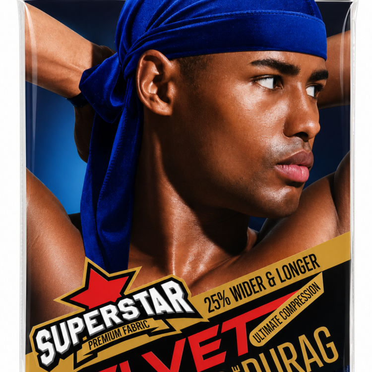 Magic Collection Superstar Velvet Deep Wave Durag - Royal Blue
