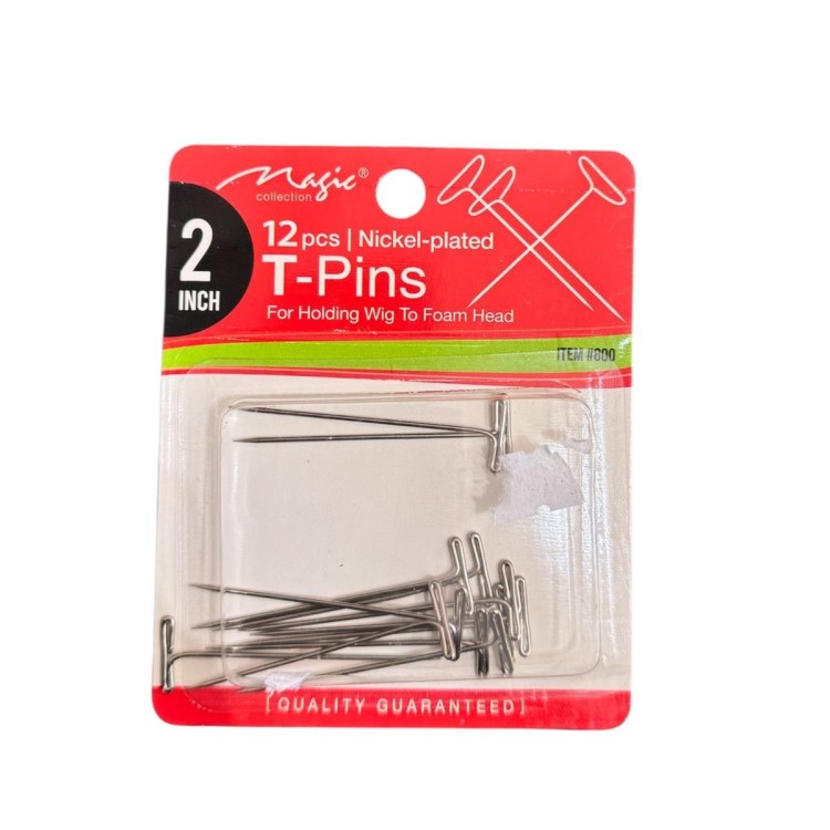 Magic T-Pins Nickel-plated 12Pcs
