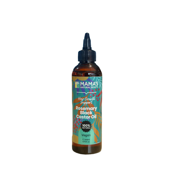MAMA'S HAIR GROWTH SUPPORT ROSEMARY BLACK CASTOR OIL 200ML