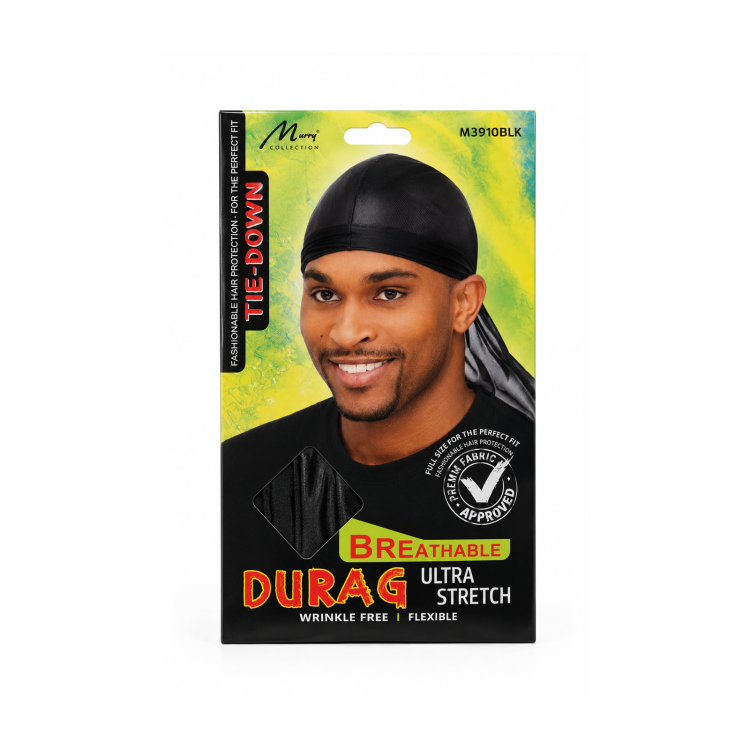 Murry Collection Breathable Ultra Stretch Durag Black