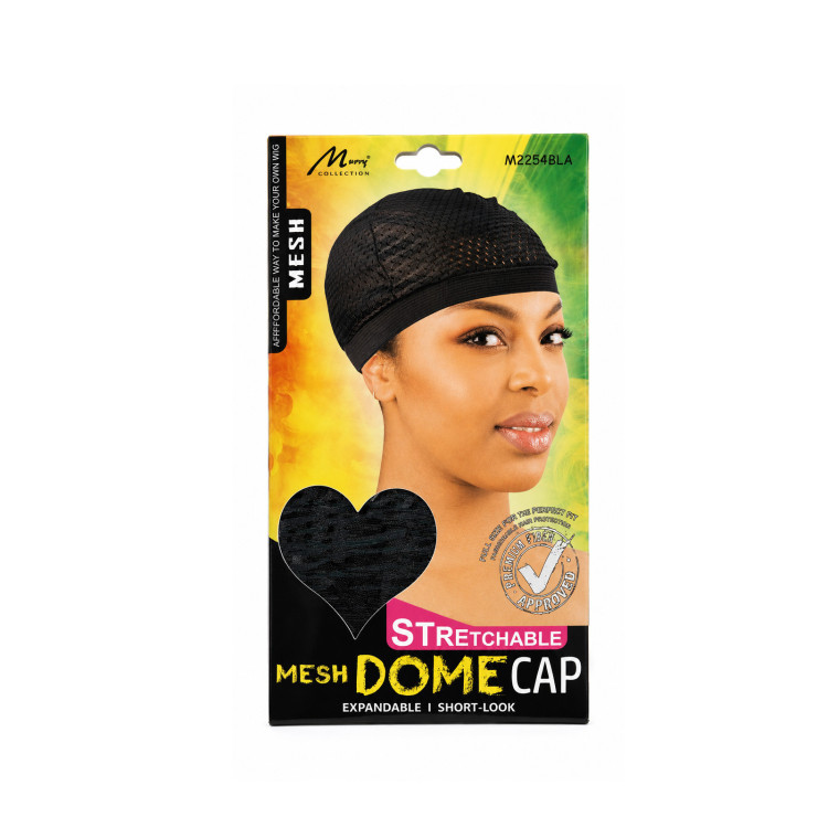 Murry Collection Stretchable Mesh Dome Cap Black