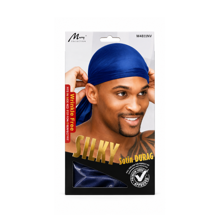 Murry Collection Wrinkle Free Silky Satin Durag Royal Blue