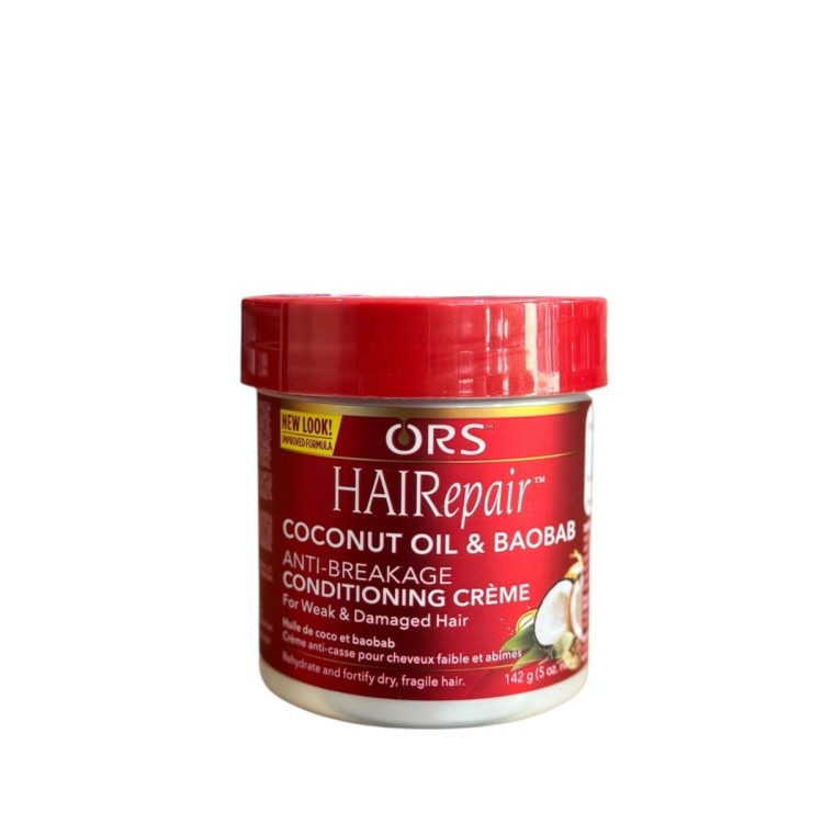 ORS Hair Repair Coconut oil & Baobab Anti-Breakage Conditioning Creme  For Weak & Damaged Hair 