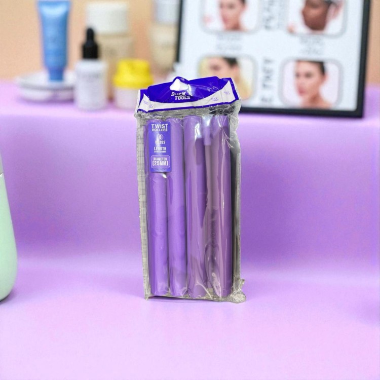 Slick Tools Large Flexi Twist Rollers (14mm Diameter, 8 Pcs)