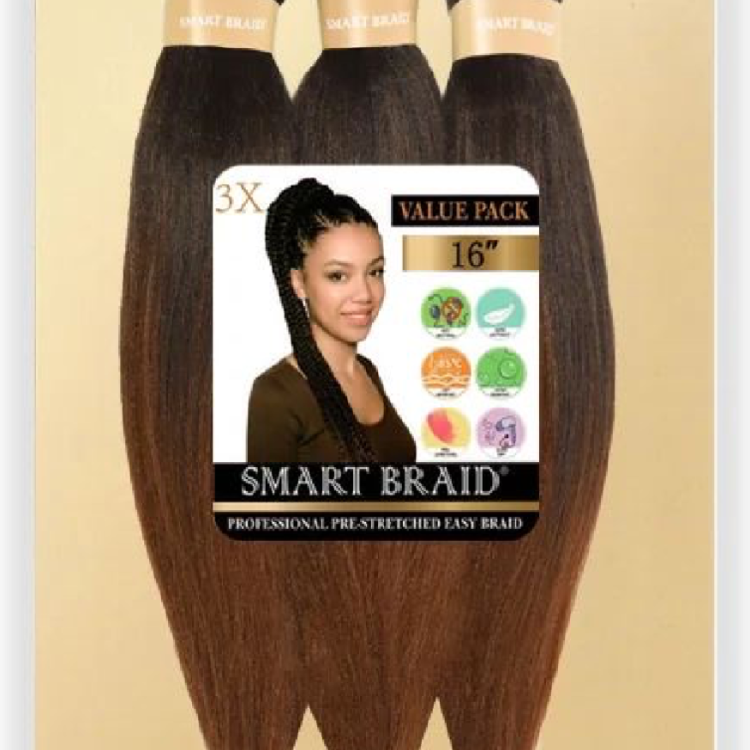Smart Braid 3X Pre-stretched Hair 16# T1B/30