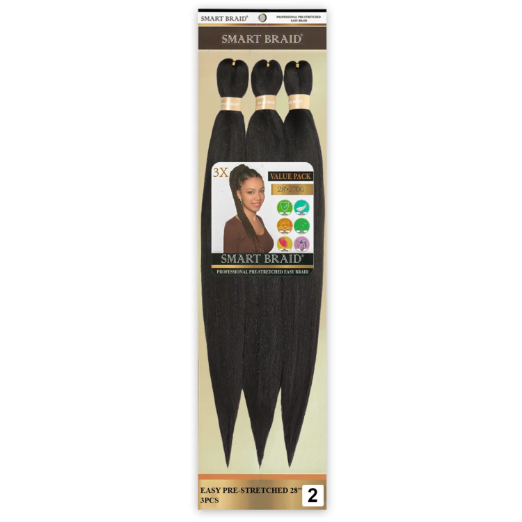 Smart Braid Pre-Stretched 3X PACK 28INCHES” - COLOR 2