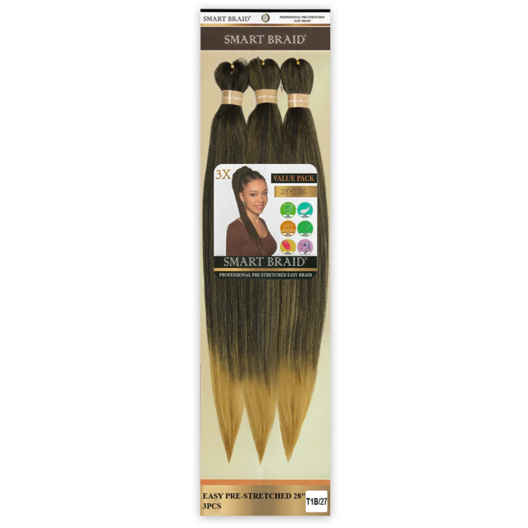 Smart Braid Pre-Stretched 3X PACK 28” - COLOR T1B 27
