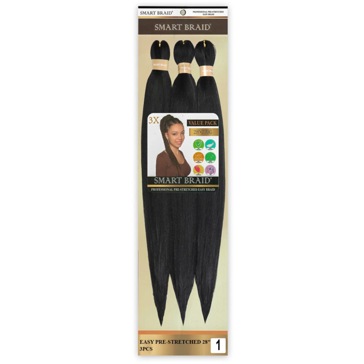 Smart Braid Pre-Stretched 3X PACK 28” - COLOR 1