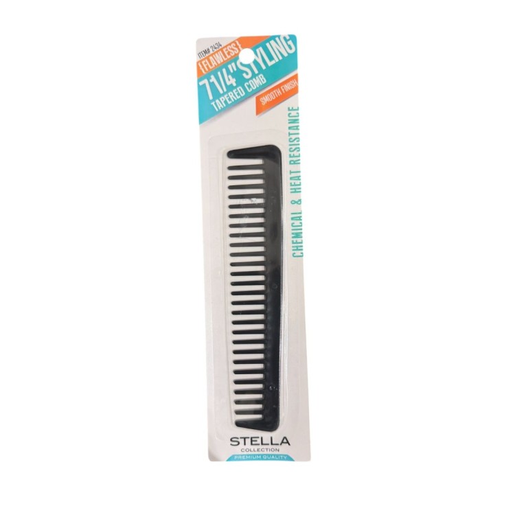Stella Flawless Professional Tapered Cutting & Styling Comb (7 1/4 Inch)