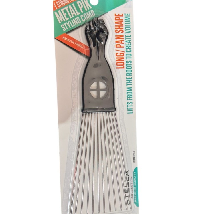 Stella Metal Pik Styling Comb Long/Pan Shape 