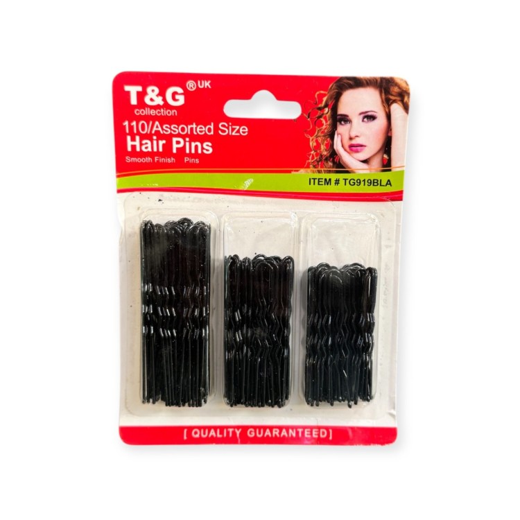T & G 110 Assorted Size hair pins