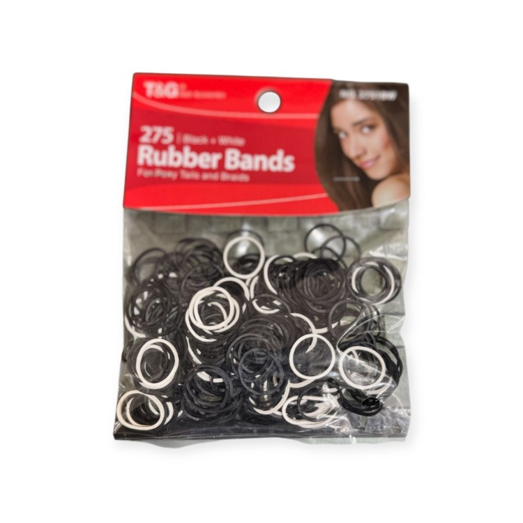 T & G Rubber Bands 275 Black And White